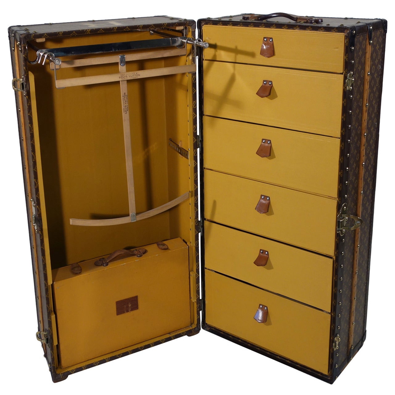 1930s Louis Vuitton Wardrobe Trunk or Malle Armoire