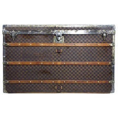 1890s Louis Vuitton Damier Courrier Trunk or Malle Courrier Damier 9