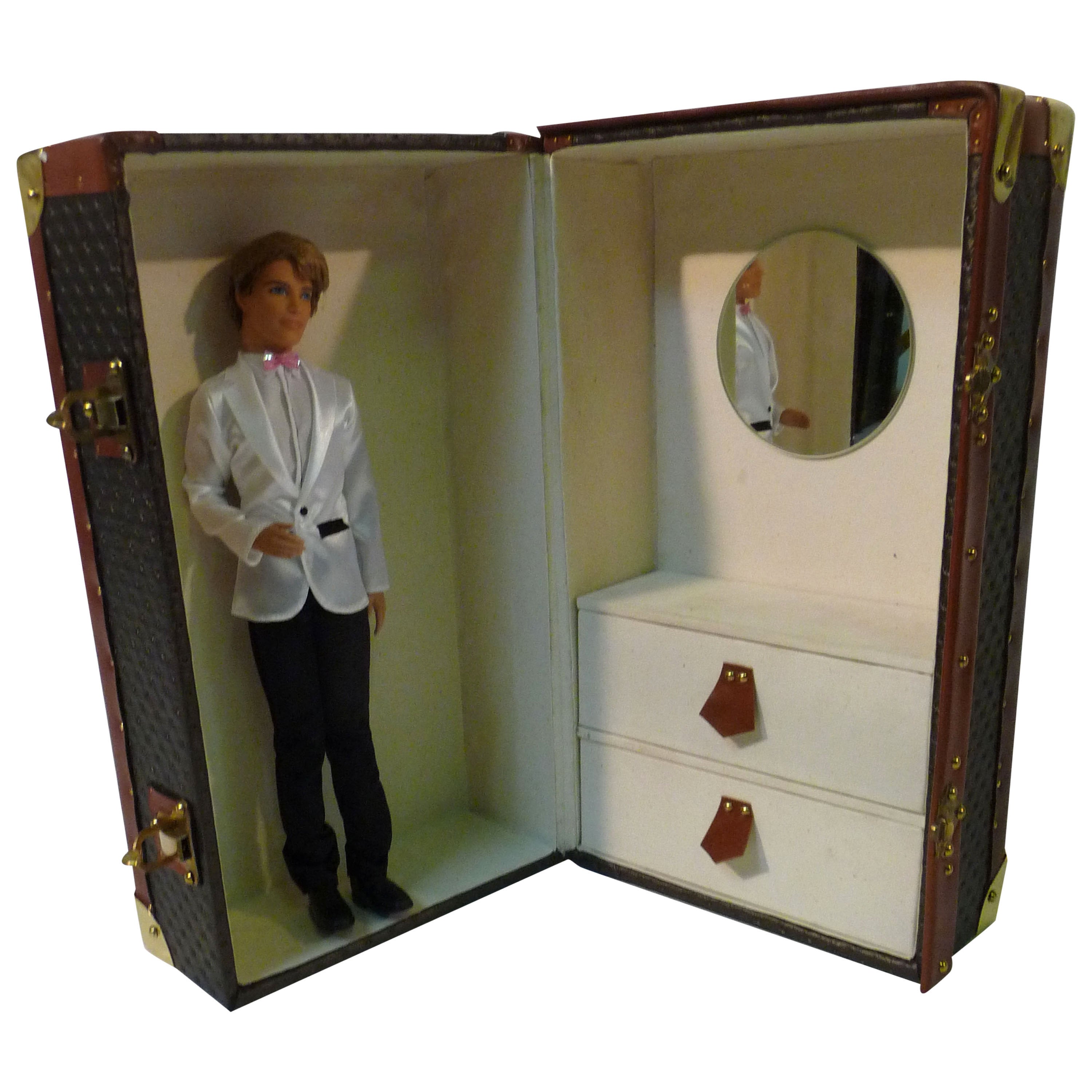 1970s Doll's Wardrobe "KEN" Trunk For Sale