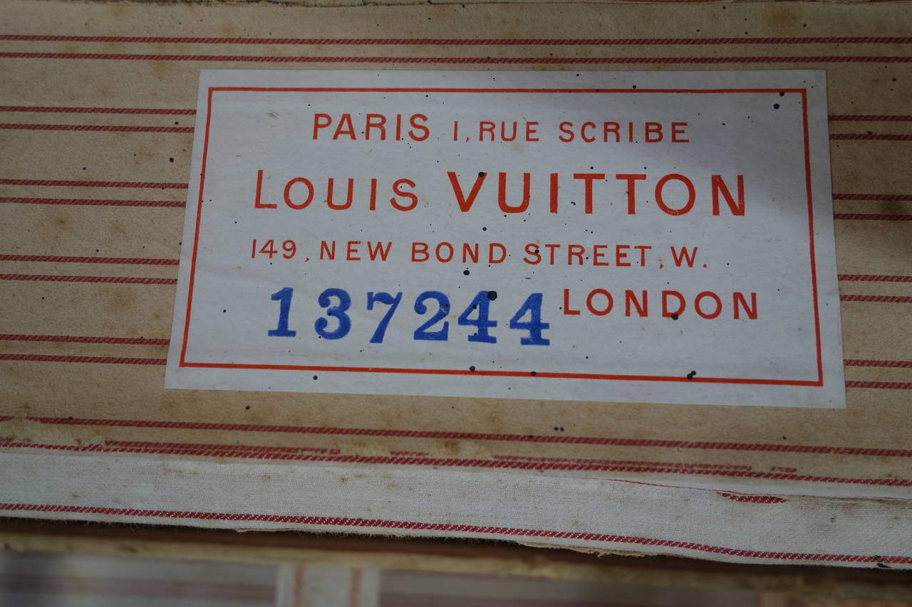Canvas 1900s Louis Vuitton Yellow Damier Trunk or Malle Courrier Damier Jaune For Sale