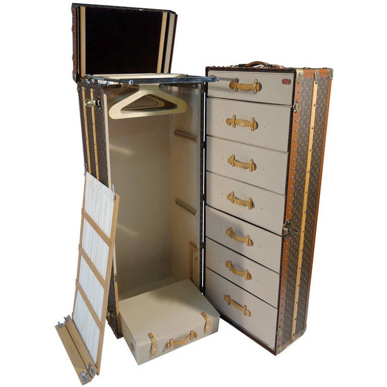 Louis Vuitton Monogramme Huge Wardrobe Trunk, Malle Armoire at 1stdibs