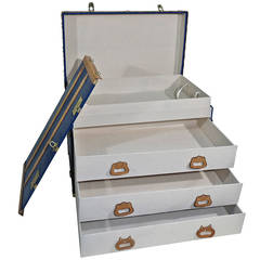 1900's Steamer Trunk Dresser with Removable Door / malle commode 12
