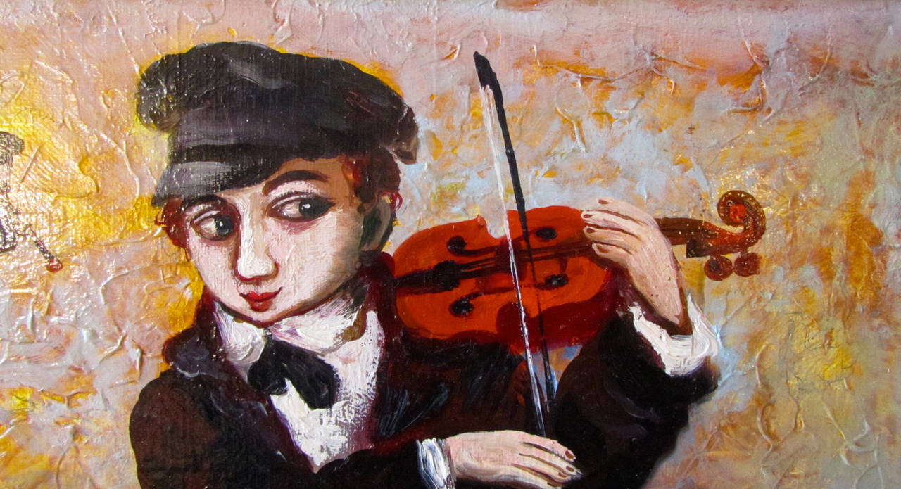 20th Century Alexander Kanchik, the Violinist Painting For Sale