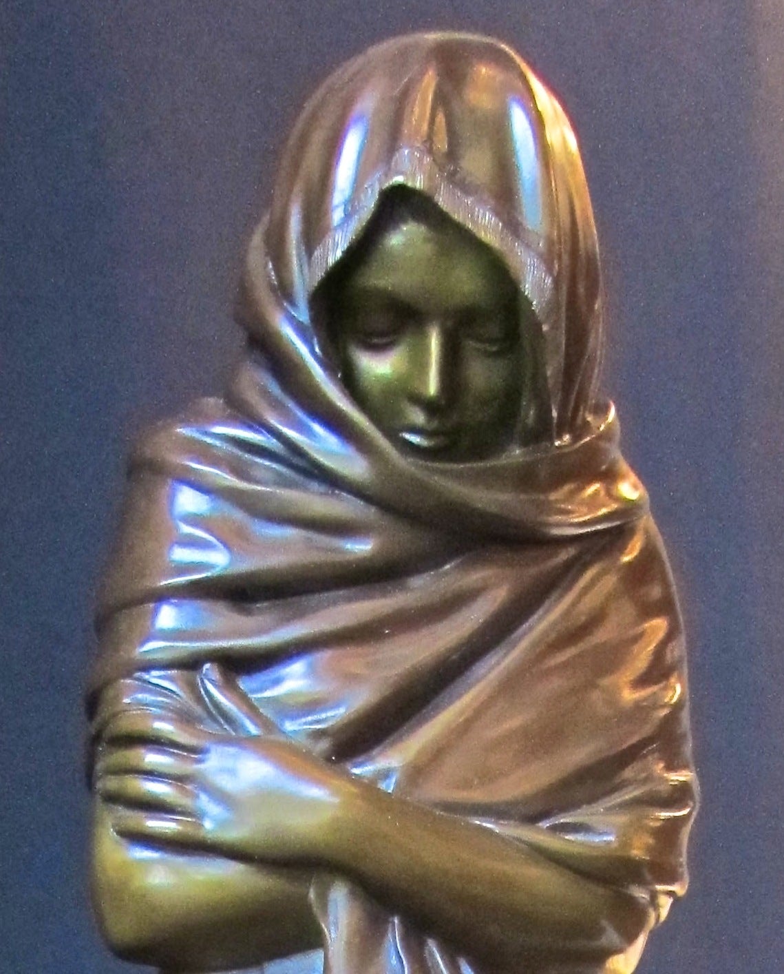 Houdon, the Shivering Girl, Bronze Figure