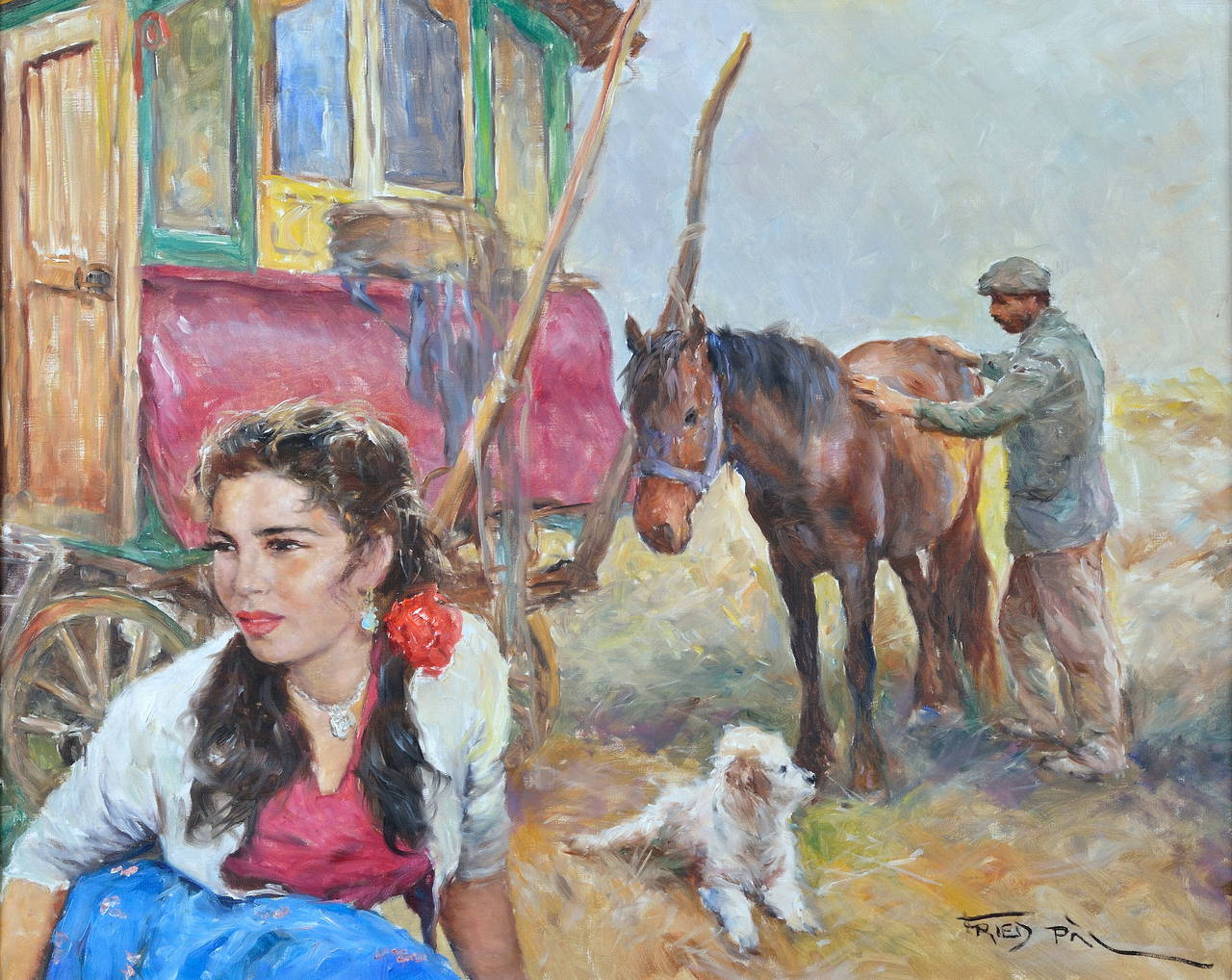 Pal Fried Painting, a Caravan Halt