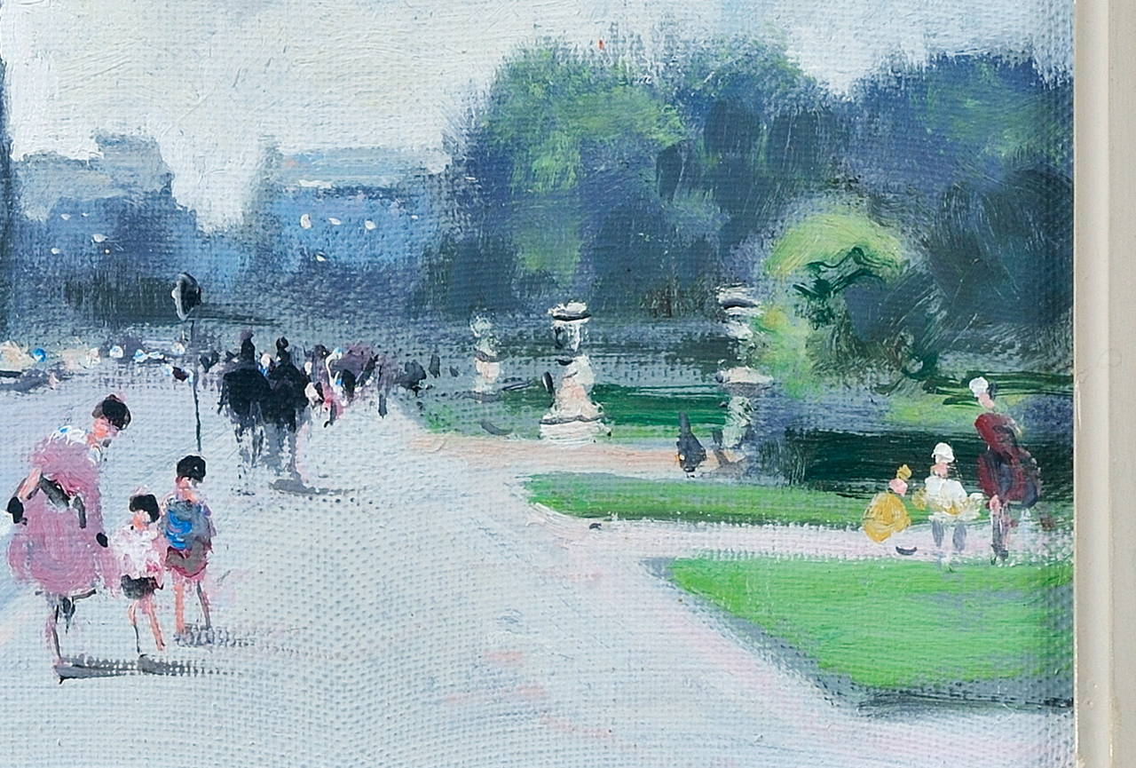 20th Century Jules-René Hervé, Jardins des Tuileries Painting For Sale