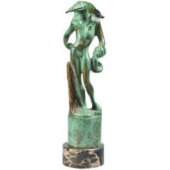 Salvador Dalí, el hombre pájaro, escultura de bronce