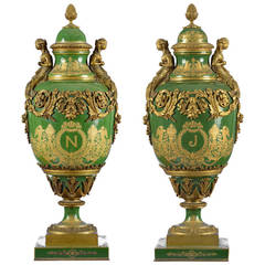 Monumental Sèvres Porcelain Vases