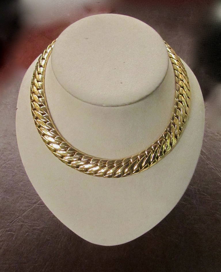 German Tiffany & Co. Woven Gold Choker For Sale