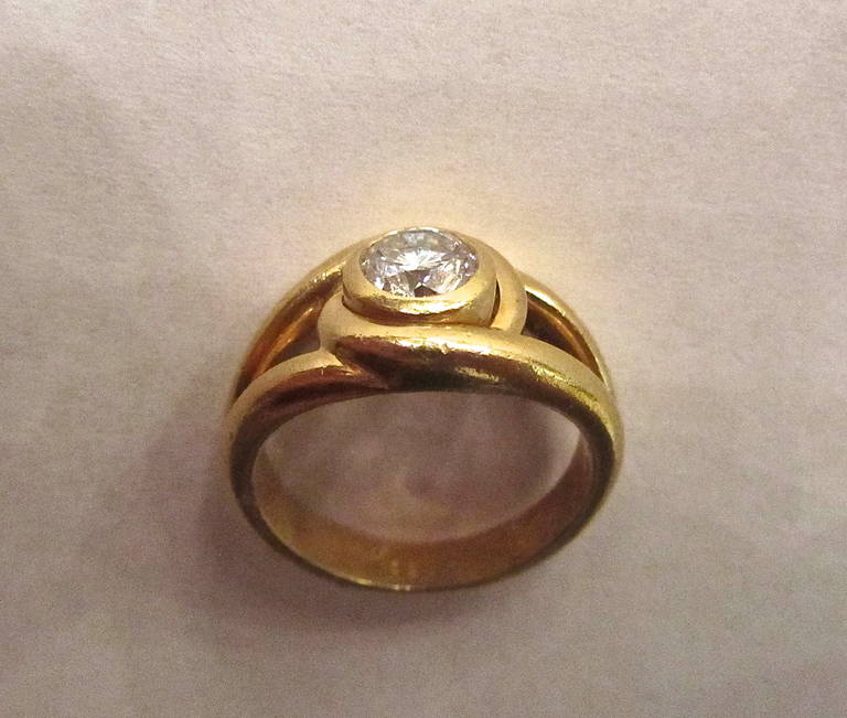 20th Century Cartier Solitaire Ring For Sale