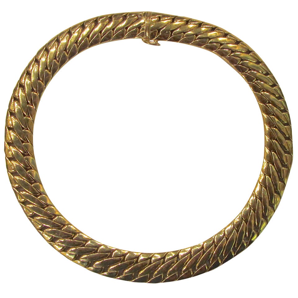 Tiffany & Co. Woven Gold Choker For Sale