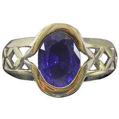 Oval Cut Ceylon Sapphire Ring