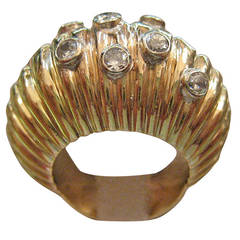 Cartier, New York, Gold Ring with Diamonds