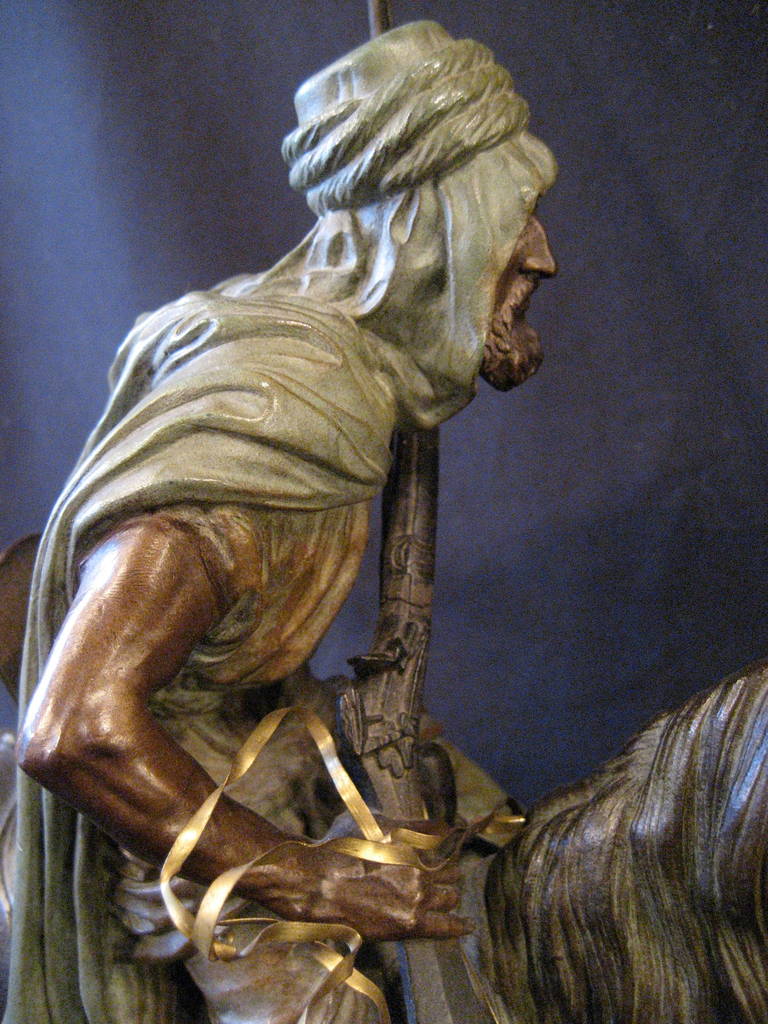 19th Century Isidore-Jules Bonheur, Sculpture of an Arab Warrior on Horseback For Sale