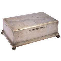British Sterling Silver Cigar Box by G&S. Co Ltd