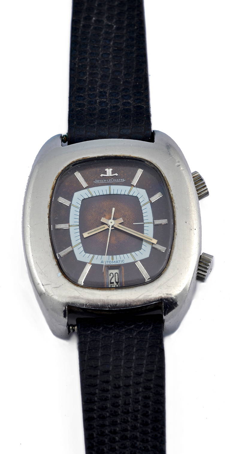 Swiss Jaeger LeCoultre, Stainless Steel Memovox Alarm For Sale