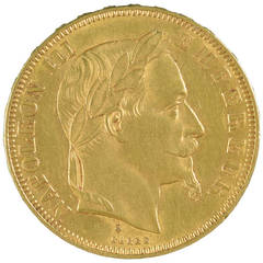Napoleon III, 50 Francs Gold Coin, 1867
