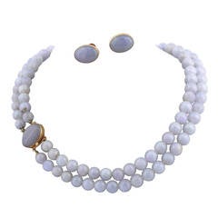 Lavender Jade, Demi-Parure, Necklace and Earrings