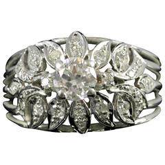 1940s 14-Karat Gold Diamond Engagement Ring