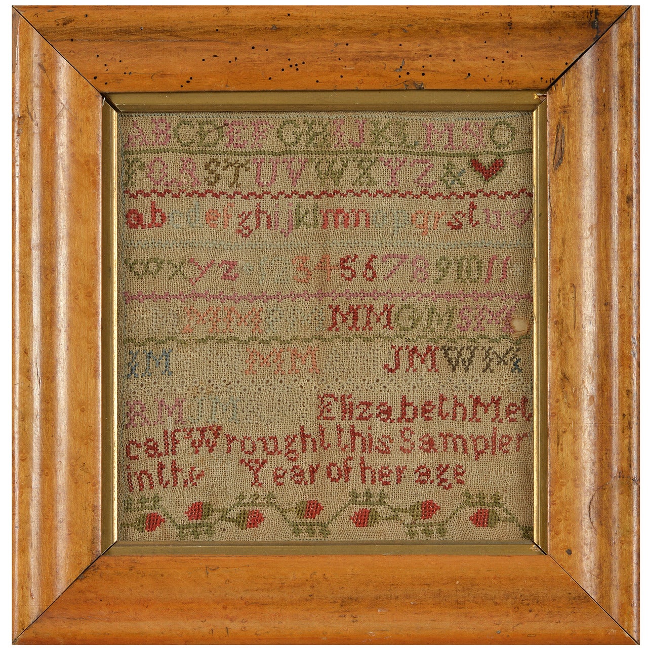 19th Century English Sampler Painting For Sale