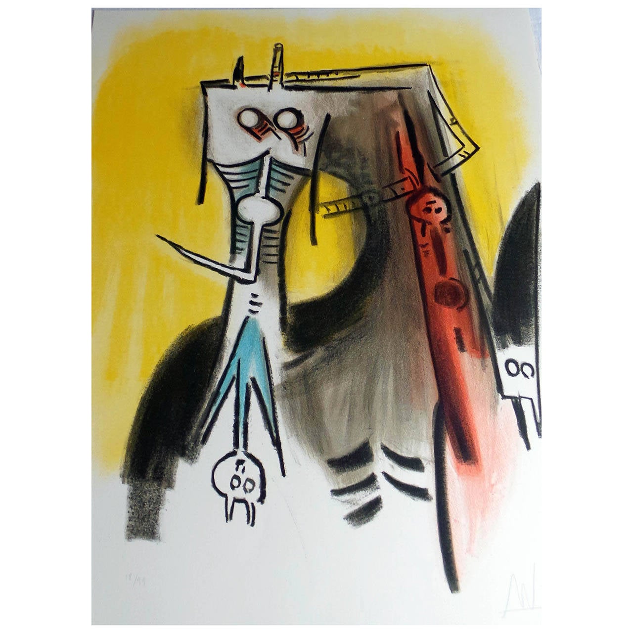 "Le Regard Vertical" by Wilfredo Lam For Sale