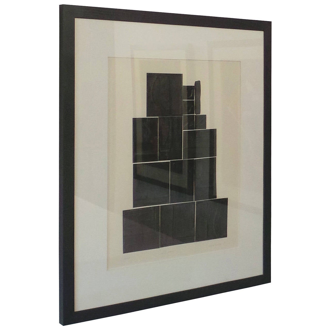 "The Great Wall" Embossed Lead Collage on Heavy Paper by Louise Nevelson For Sale