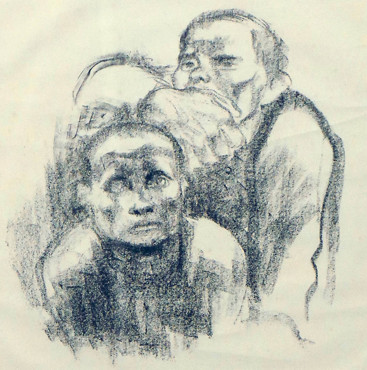 "Gefangene, Muslk horend" (Miners) by Kathy Kollwitz, 1930. For Sale