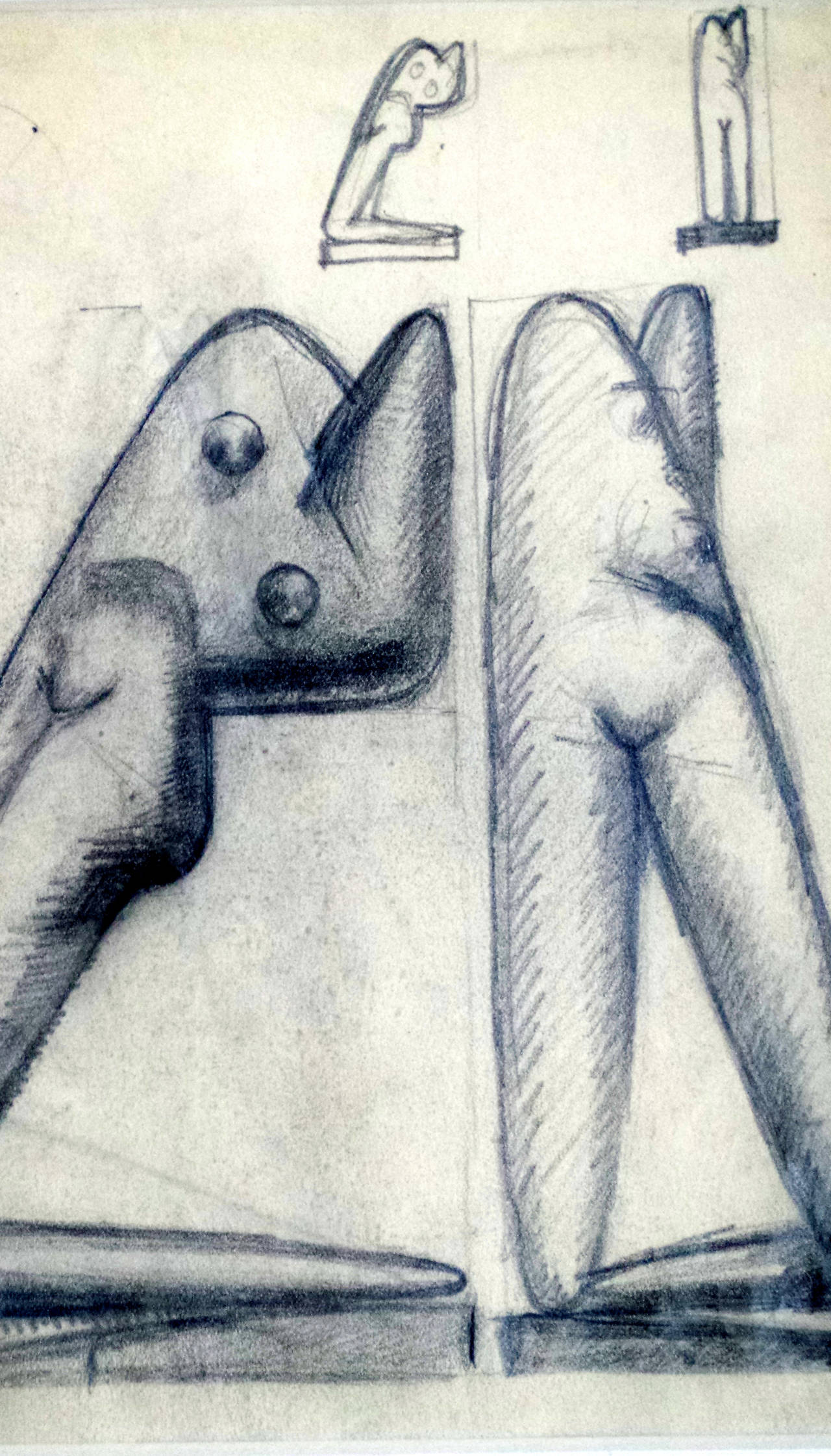 "Forms" Drawing by Etienne Beothy