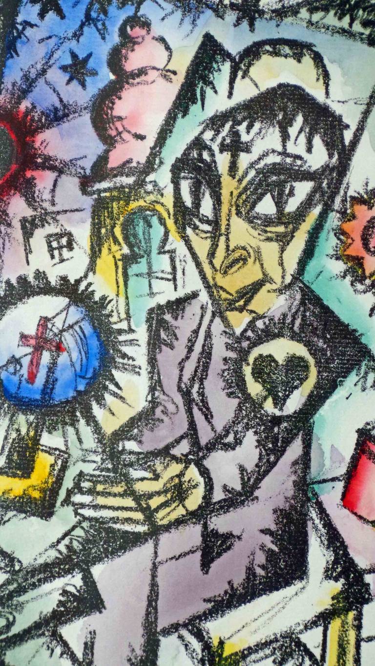 "Memories" Hand-Colored Lithograph by Werner Schramm