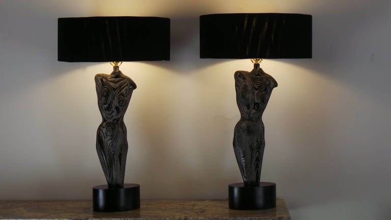 Mid-Century Modern Female Nude Lamps 1950s