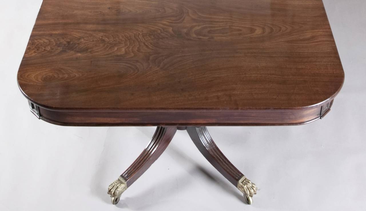 English Superb George IV Three-Pillar Table For Sale