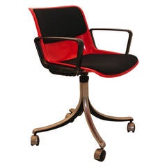 Red Desk Chair by Osvaldo Borsani, Italy, 1970s