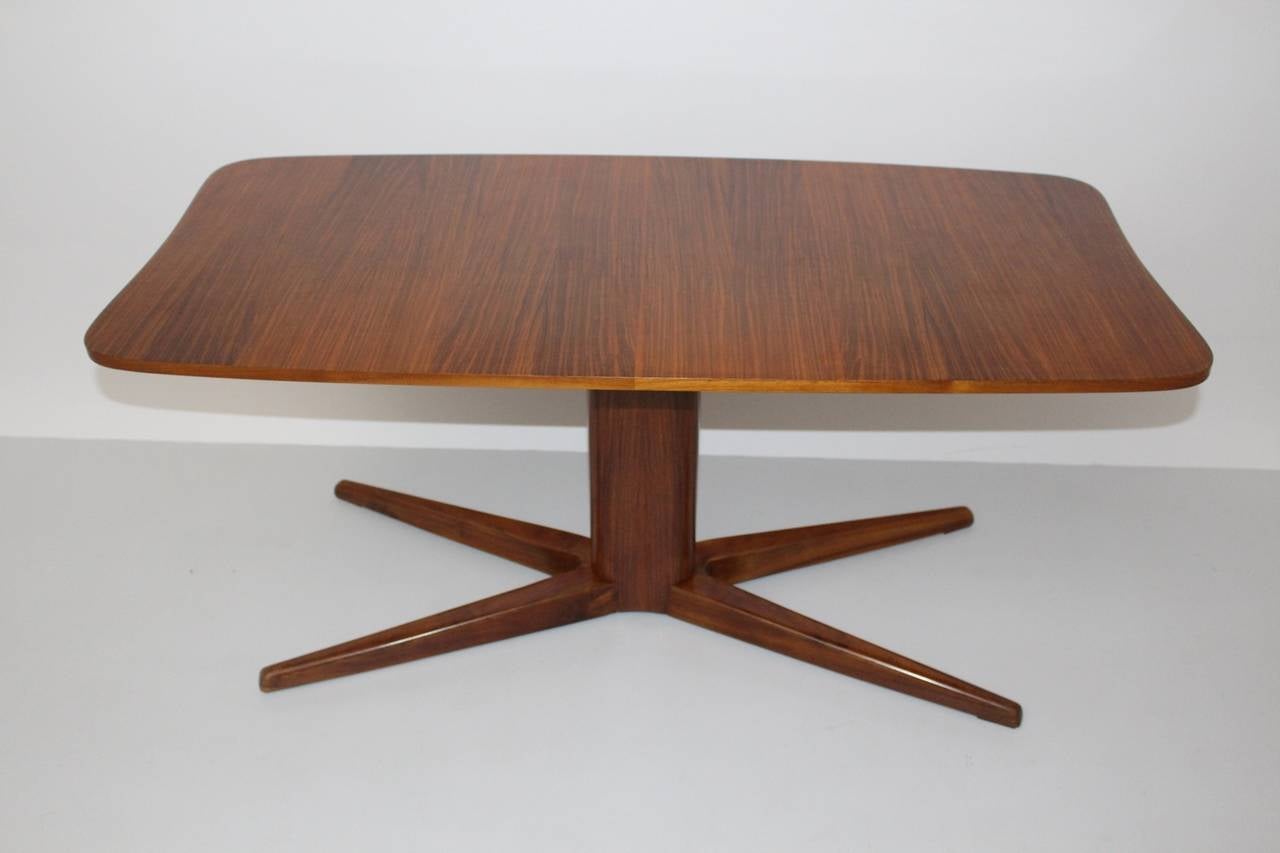 Austrian Mid-Century Modern Vintage Walnut Coffee Table Oswald Haerdtl, 1949 Austria For Sale