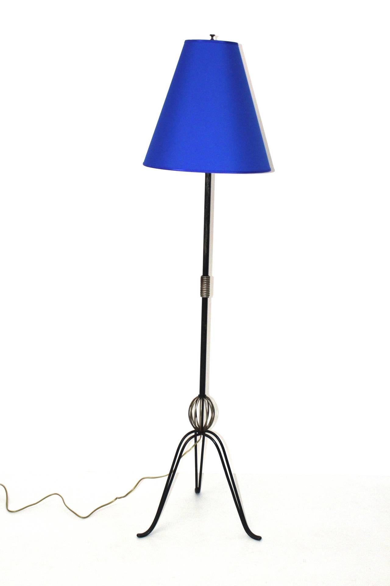 blue metal floor lamps
