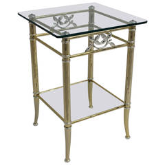 Hollywood Regency Gilded Side Table in the style of Maison Bagues, France 11