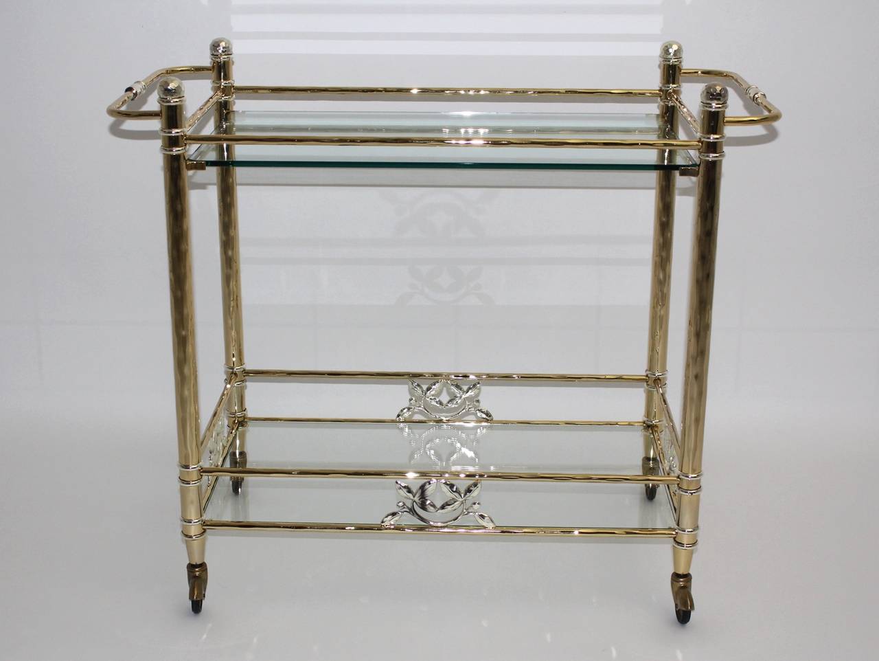 Hollywood Regency Extraordinary Bar Cart in the style of Maison Bagues France In Excellent Condition In Vienna, AT