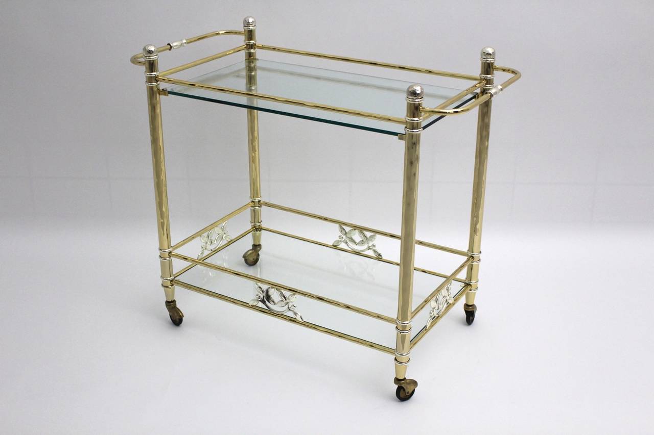 Italian Hollywood Regency Extraordinary Bar Cart in the style of Maison Bagues France
