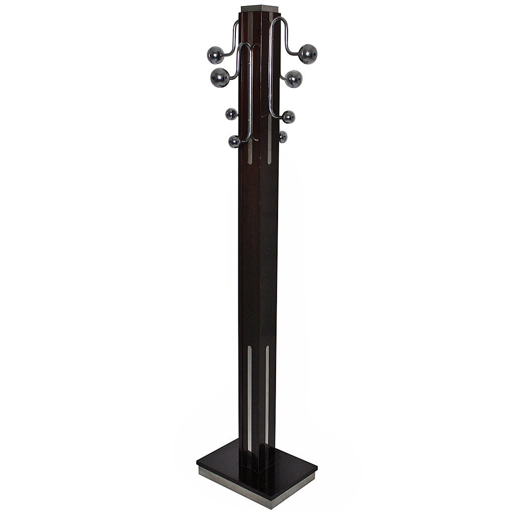 Pierre Cardin attributed Vintage Rosewood Coat Stand or Coat Rack France 1970s For Sale