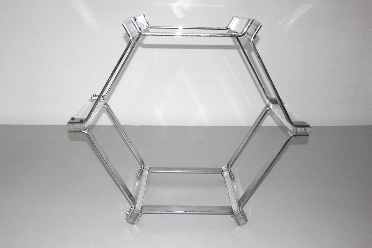 Mid-20th Century Lucite Vintage Coffee Table Sofa Table Style of Alessandro Albrizzi Italy c 1968 For Sale