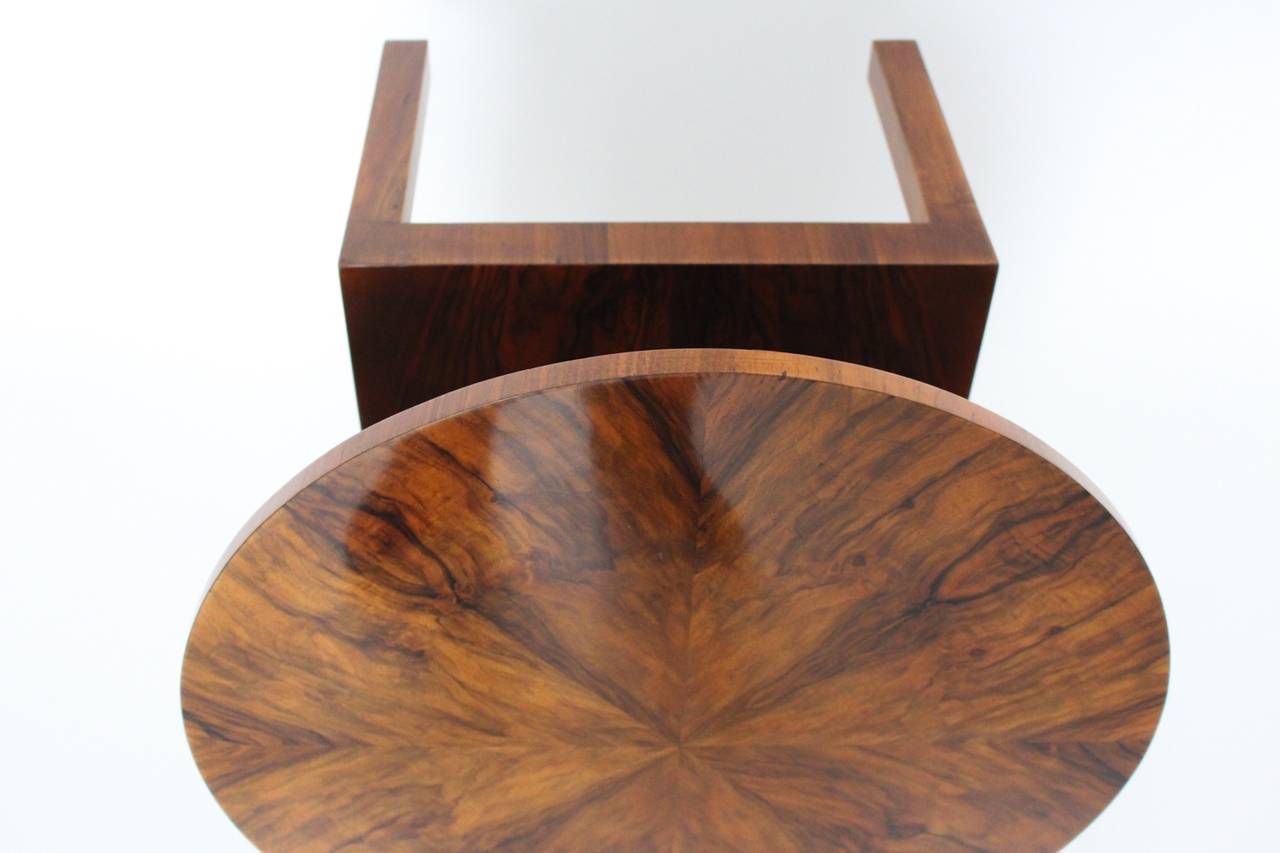 Walnut Art Deco Coffee Table by Ludwig Schmitt, 1930s, Vienna, Austria