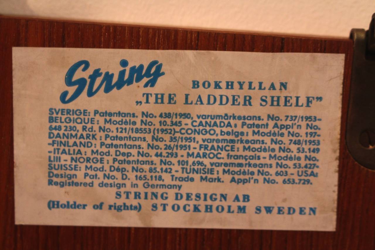 String Shelf Ladder Shelf by Nisse Strinning, circa 1952 Sweden In Good Condition In Vienna, AT