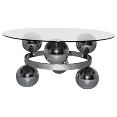 Space Age Vintage Chrome Coffee Table circa 1970 Germany