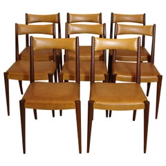 Mid-Century Modern Brown Beech Dining Chairs by Anna-Lülja Praun, Austria, 1953