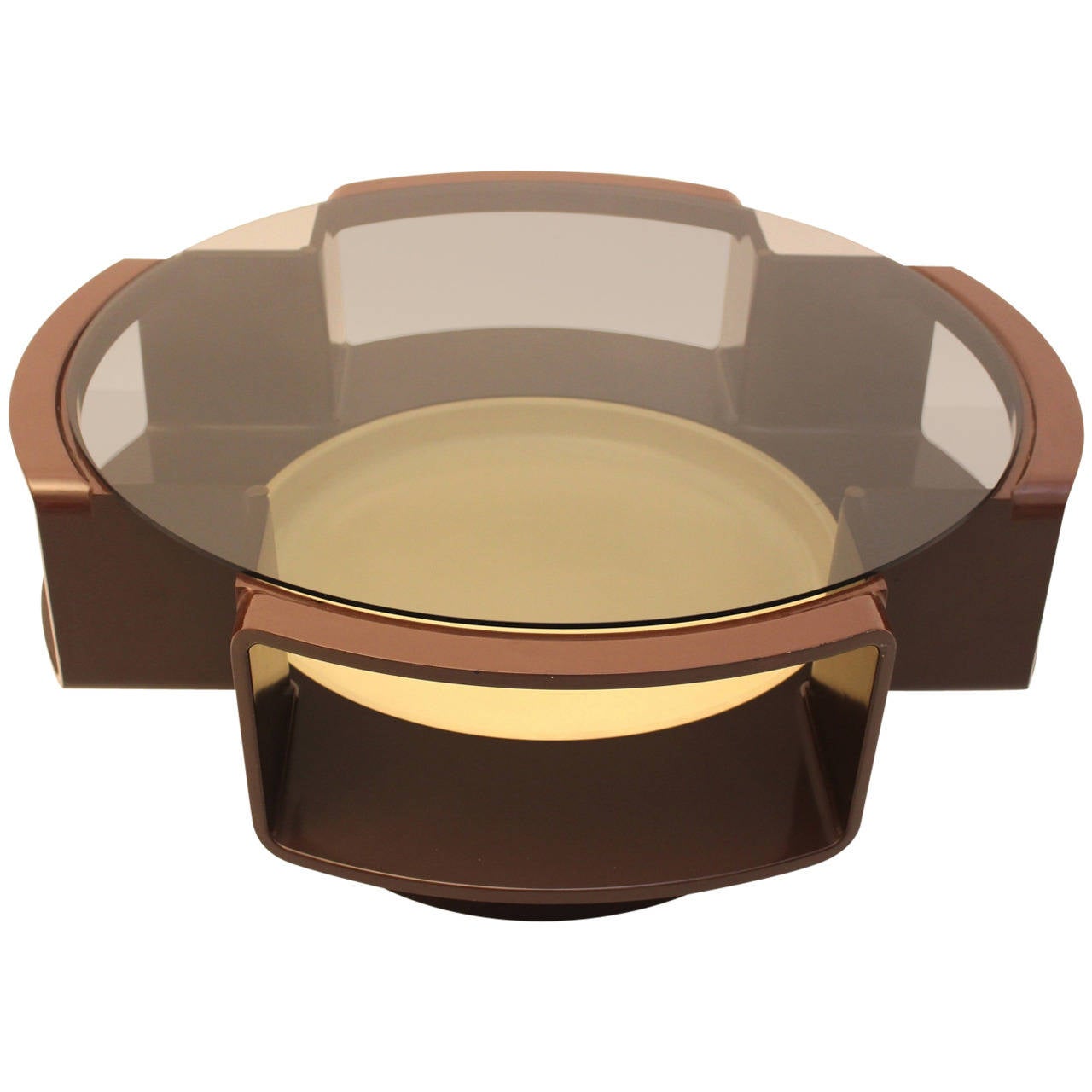 Fiberglass Space Age Ufo Coffee Table by Jean Maneval, 1960s, France