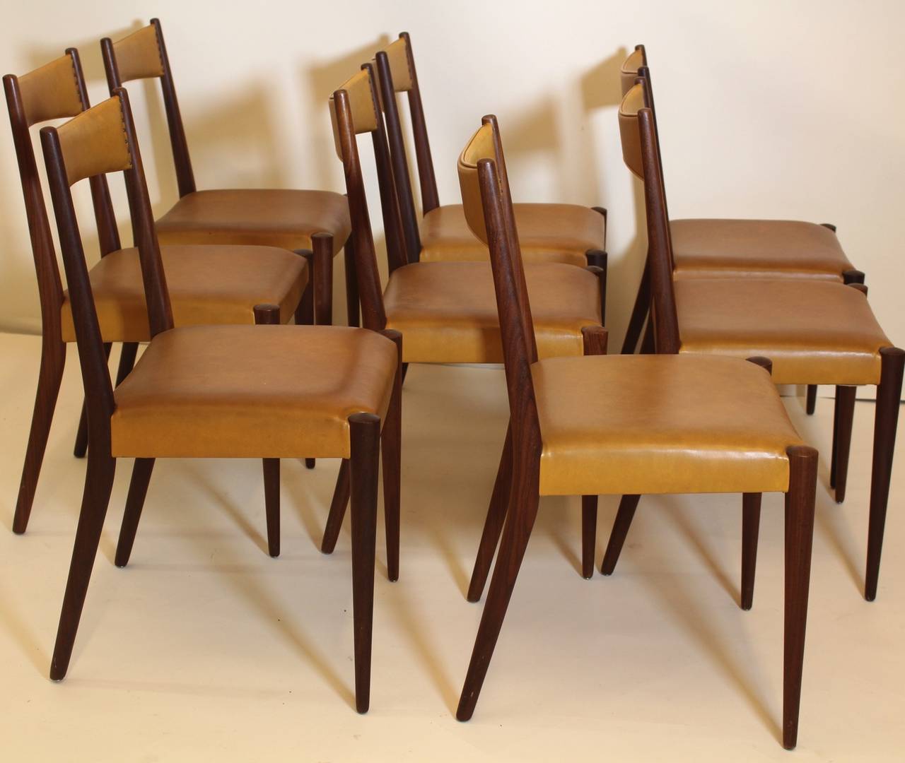Austrian Mid-Century Modern Brown Beech Dining Chairs by Anna-Lülja Praun, Austria, 1953