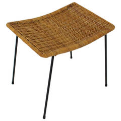Carl Auböck Wicker Stool Vienna 1950s 12