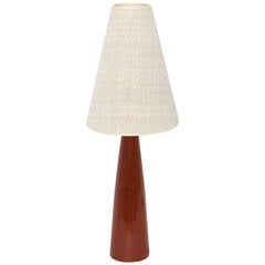 Scandinavian Modern Cone Teak Table Lamp, circa 1960 12