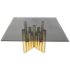 Space Age Brass Coffee Table Manhattan 1960s 10