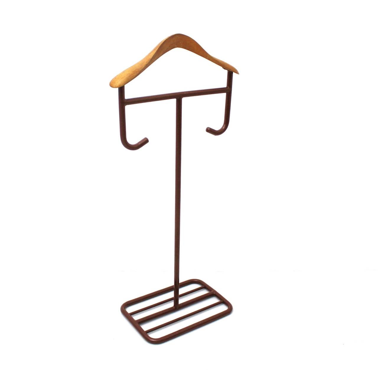 Lacquered Art Deco Bauhaus Tubular Steel Valet, circa 1930