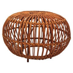 Rattan Pouf by Franco Albini, Italy, 1950s 3